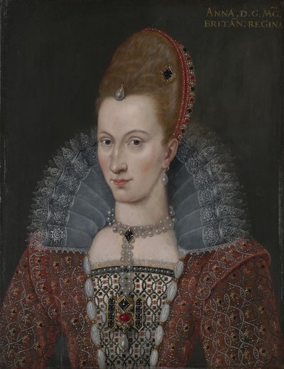 Retrato de Ana de Dinamarca (1574-1619) de Unbekannt Unbekannt